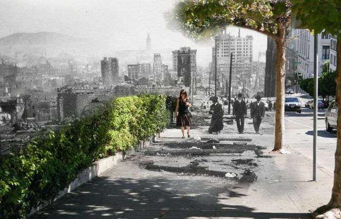 Сан-Франциско після землетрусу 1906 року і в наші дні (25 фото)